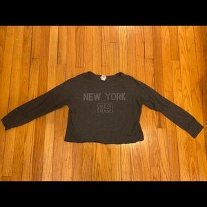 Grey cropped sweater